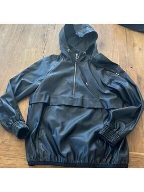 Zara black jacket hooded pullover size small